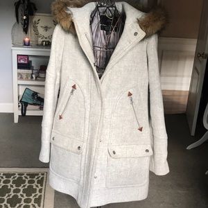 J Crew Chateau Parka Wool Coat, Color-Heather